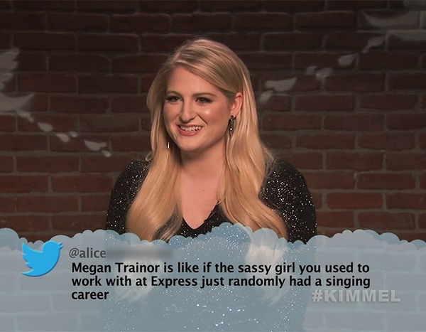 Meghan Trainor from Celebrity Mean Tweets From Jimmy Kimmel Live! | E! News